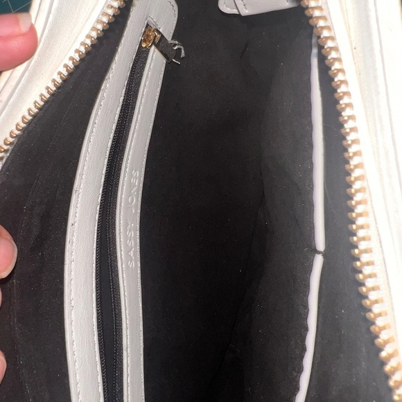 Sassy Jones white fan print shoulder bag - Picture 6 of 14